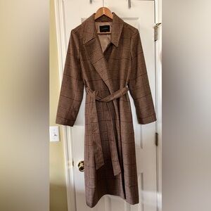 Banana Republic Brown plaid Coat.
